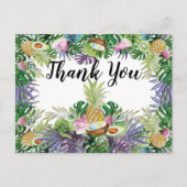 tropisch fruit | Greenery Party Bedankt Briefkaart (Voorkant)