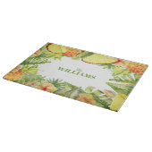 Tropisch fruit groen bloemen snijplank (Hoek)