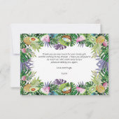 Tropisch Fruit | Groene Dankjewel Shower Bedankkaart (Achterkant)