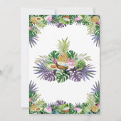 tropisch fruit | Groene zonsondergang Quinceañera Kaart (Achterkant)
