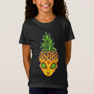 Tropisch Fruit Hawaïaanse UFO Groene Eyed Alien Pi T-shirt
