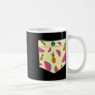 Tropisch Fruit In Zak Kawaii Hawaiaanse Vakantie Koffiemok