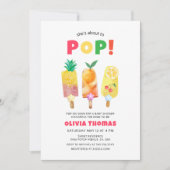 Tropisch fruit klaar voor Pop Ice Cream Baby showe Kaart (Voorkant)