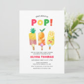 Tropisch fruit klaar voor Pop Ice Cream Baby showe Kaart (Staand voorkant)