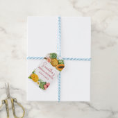 Tropisch Fruit Kokosnoot Hawaiaanse Bruiloft Cadeaulabel (Met Touw)