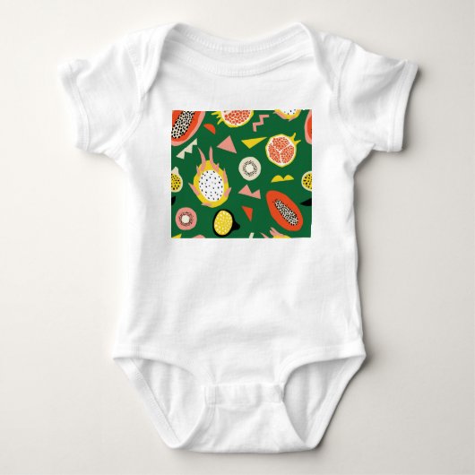 Tropisch fruit: levendig naadloos patroon. romper (Voorkant)