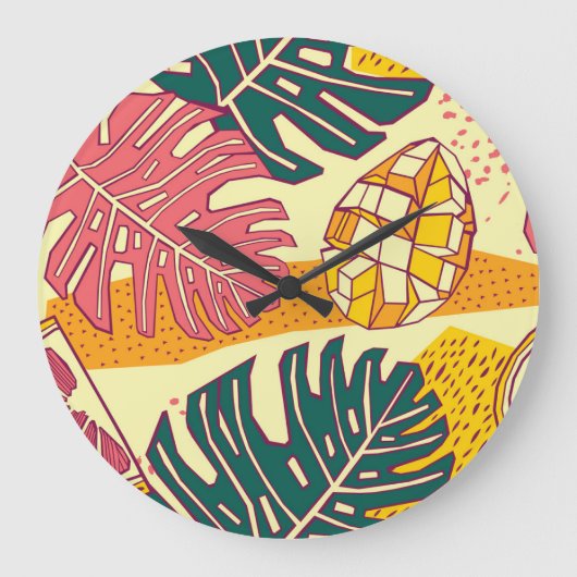 Tropisch fruit: Levendig patroonontwerp Grote Klok (Voorkant)