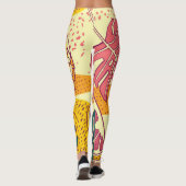 Tropisch fruit: Levendig patroonontwerp Leggings (Achterkant)