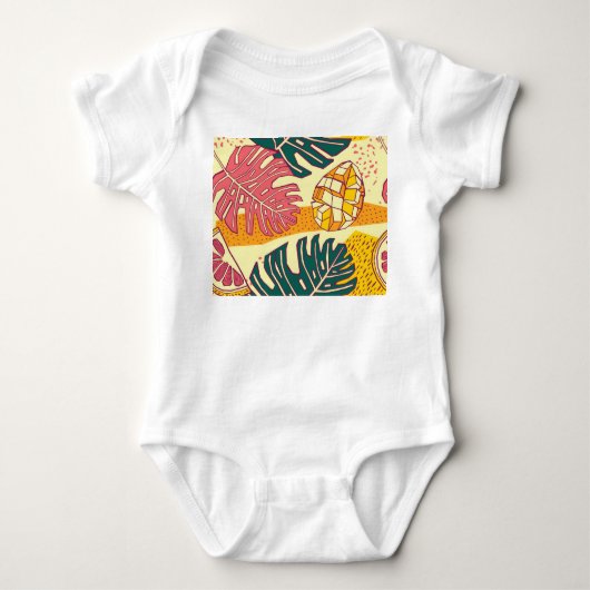 Tropisch fruit: Levendig patroonontwerp Romper (Voorkant)