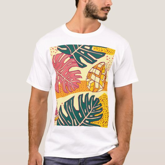 Tropisch fruit: Levendig patroonontwerp T-shirt (Voorkant)