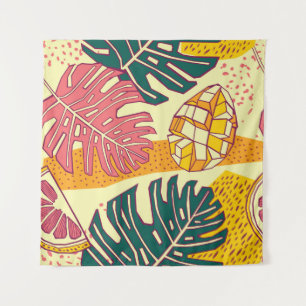 Tropisch fruit: Levendig patroonontwerp Wandkleed