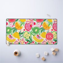 Tropisch Fruit Monogram Waterverf Zomer Patroon