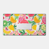 Tropisch fruit Monogram Waterverf Zomerpatroon Bureaumat (Keyboard & Muis)