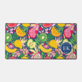 Tropisch fruit Monogram Waterverf Zomerpatroon Bureaumat (Voorkant)
