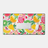 Tropisch fruit Monogram Waterverf Zomerpatroon Bureaumat (Keyboard & Muis)