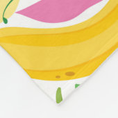 Tropisch fruit Monogram Waterverf Zomerpatroon Fleece Deken (Hoek)