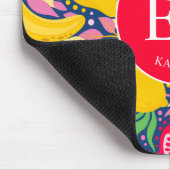 Tropisch fruit Monogram Waterverf Zomerpatroon Muismat (Hoek)