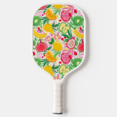 Tropisch fruit Monogram Waterverf Zomerpatroon Pickleball Paddle (Achterkant)