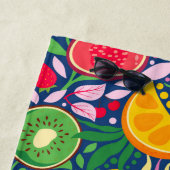 Tropisch fruit Monogram Waterverf Zomerpatroon Strandlaken (In situ)