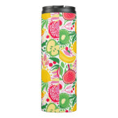 Tropisch fruit Monogram Waterverf Zomerpatroon Thermosbeker (Achterkant)