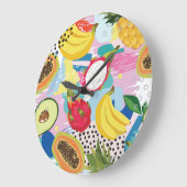 Tropisch fruit, naadloos  patroon. grote klok (Hoek)