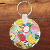 Tropisch fruit, naadloos patroon. sleutelhanger (Voorkant)