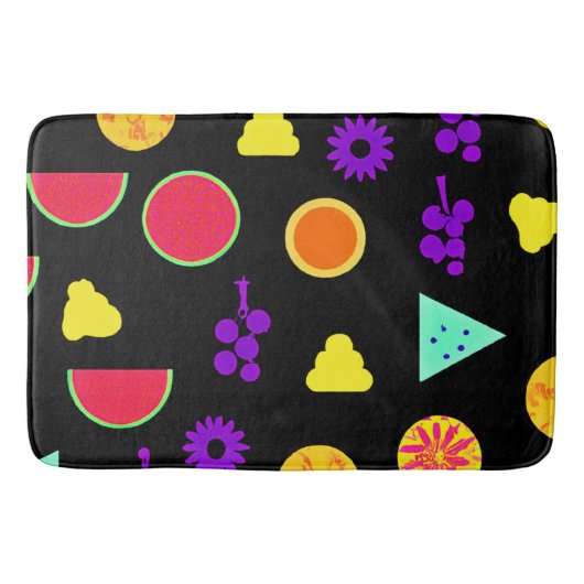 Tropisch fruit neon paradijs patroon badmat (Voorkant)