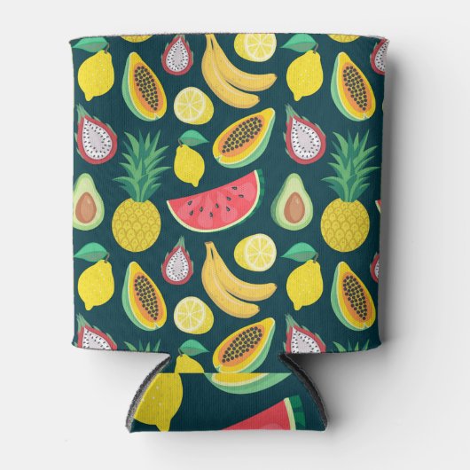 Tropisch fruit Patroon Bliss Blikjeskoeler (Voorkant)