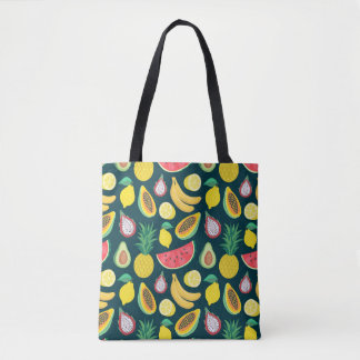 Tropisch fruit Patroon Bliss Tote Bag