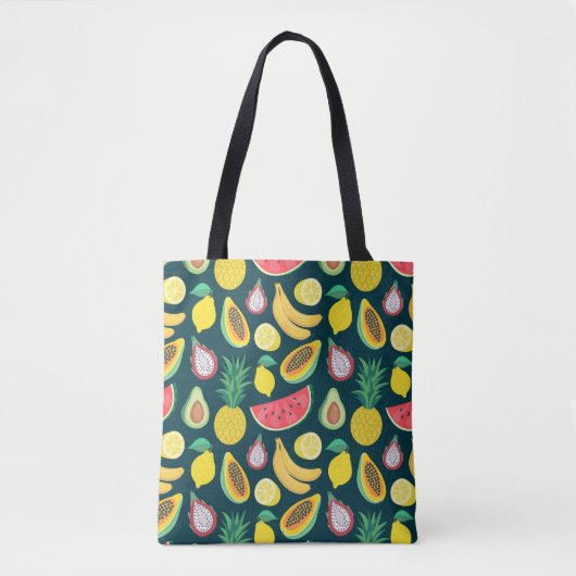 Tropisch fruit Patroon Bliss Tote Bag (Voorkant)