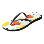 Tropisch Fruit Patroon Ontwerp Teenslippers (Schuin)