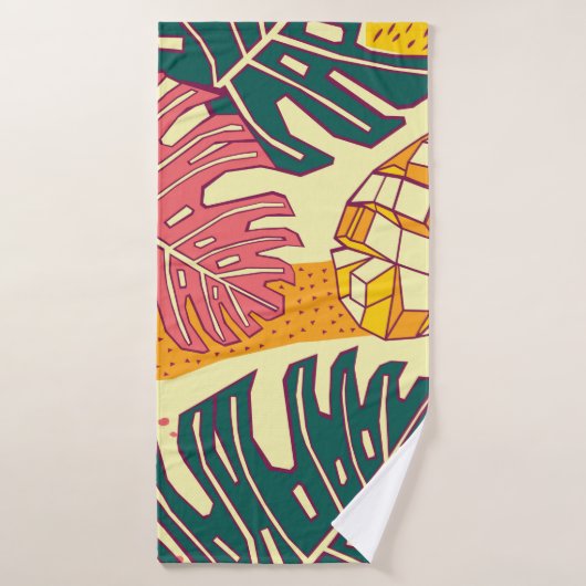 Tropisch fruit, patroonontwerp badhanddoek (Badhanddoek)