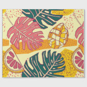 Tropisch fruit, patroonontwerp cadeaupapier (Vlak)