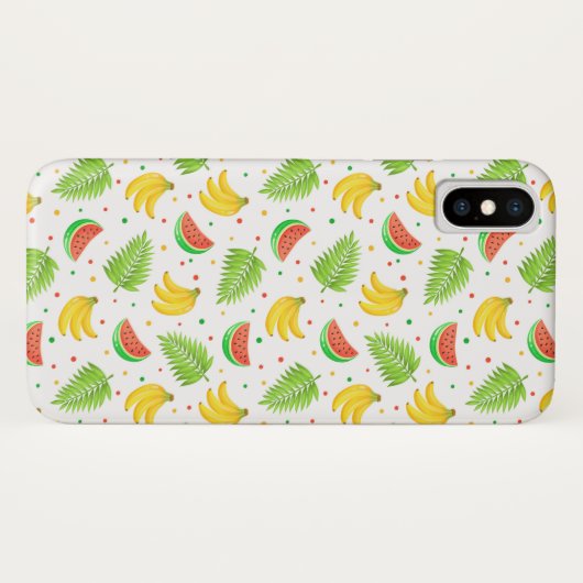 Tropisch Fruit Polkadot Patroon Case-Mate iPhone Case (Achterkant (horizontaal))
