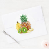 Tropisch fruit ronde sticker (Envelop)