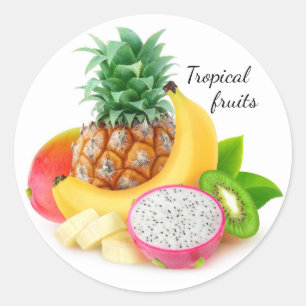 Tropisch fruit ronde sticker