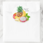 Tropisch fruit ronde sticker (Tas)