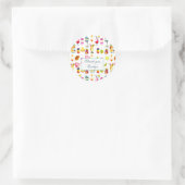 Tropisch Fruit, Sap, Cocktail Pool Party Ronde Sticker (Tas)