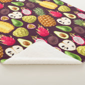 Tropisch Fruit Sherpa Blanket Deken (3/4)