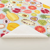Tropisch Fruit Sherpa Blanket Deken (3/4)