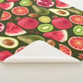 Tropisch Fruit Sherpa Blanket Deken (3/4)