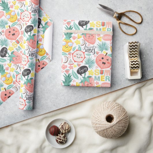 Tropisch fruit Summer Vibes Cadeaupapier (Crafts)
