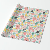 Tropisch fruit Summer Vibes Cadeaupapier (Uitgerold)