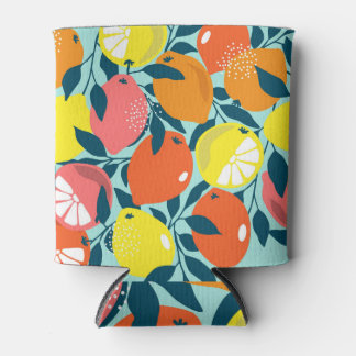 Tropisch fruit: Textiel Patroon Design Blikjeskoeler