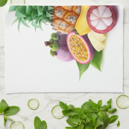Tropisch fruit theedoek (Gevouwen)