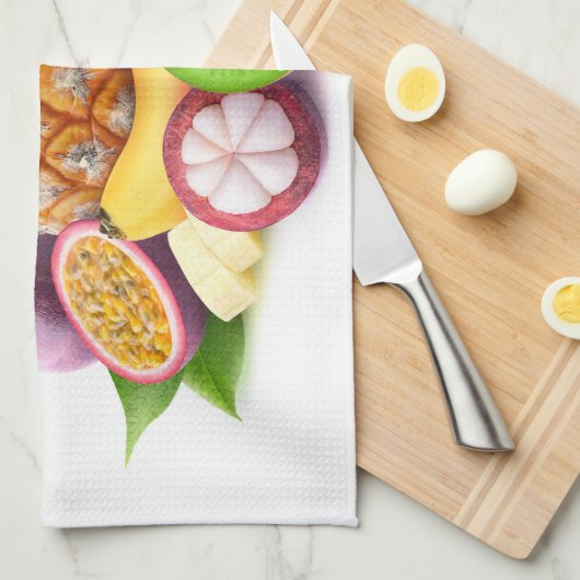 Tropisch fruit theedoek (Quarter Fold)