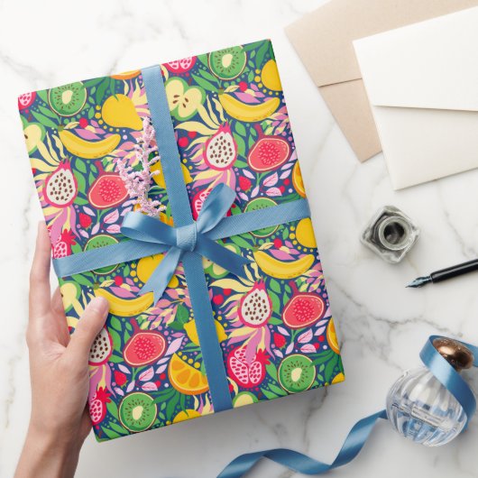 Tropisch fruit Waterverf zomerpatroon Cadeaupapier (Geschenken)