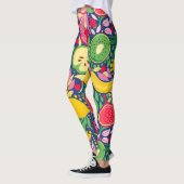 Tropisch fruit Waterverf zomerpatroon Leggings (Links)