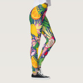 Tropisch fruit Waterverf zomerpatroon Leggings (Rechts)