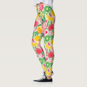 Tropisch fruit Waterverf zomerpatroon Leggings (Links)